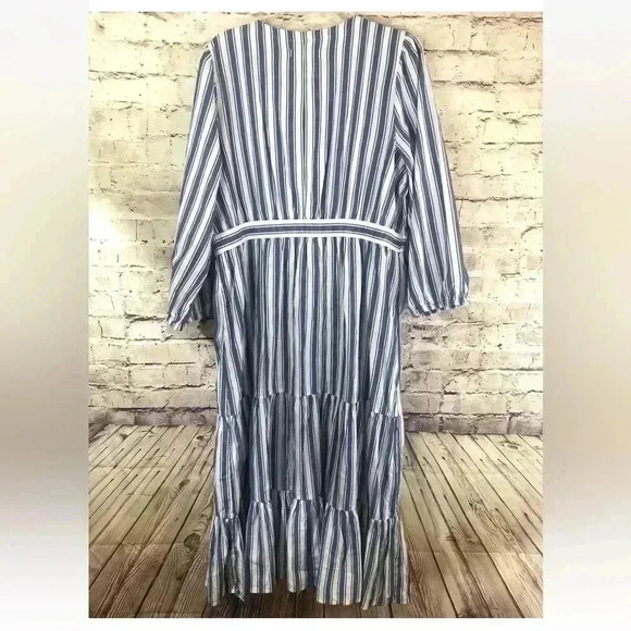 Madewell Striped Tiered Maxi Size 16 Plus Size NWT. Condition is New with tags - Picture 3 of 8